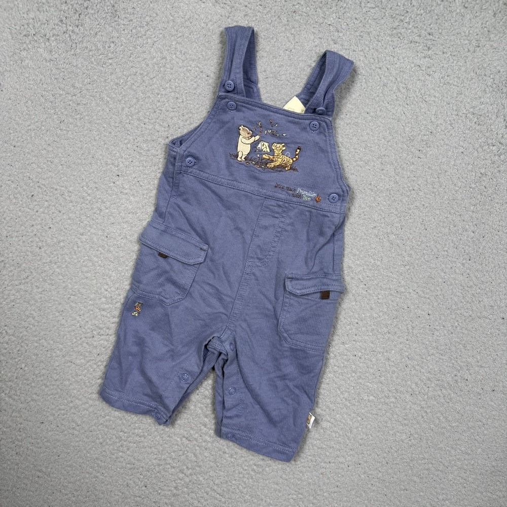 Kids Disney Classic Pooh Blue Corduroy Overalls